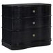 Mosaic Dark Midnight Blue 3 Drawer Merlot Accent Chest