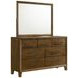 Ballard Walnut Rectangular Dresser Mirror