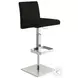 Vittoria Black Leather Bar Stool