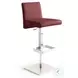 Vittoria Burgundy Leather Bar Stool