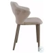 Marilyn Light Gray Velvet Arm Chair Set Of 2