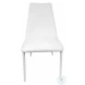 Mia White Leather Dining Chair Set of 2
