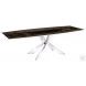 Icon Smoked Brown And High Polished Stainless Steel Extendable Dining Table