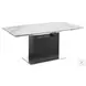 Olivia White Marbled on Glass And Dark Grey Oak Extendable Dining Table