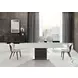 Olivia White And Dark Grey Oak Extendable Dining Table