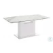 Olivia White Marbled Porcelain Top Extendable Dining Table