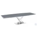 X Base Grey And High Polished Stainless Steel Extendable Dining Table