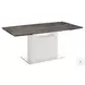 Olivia Brown Marbled And White Dining Table