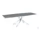 Icon Motorized Gray And High Polished Stainless Steel Extendable Dining Table