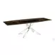 Icon Motorized Smoked And Polished Stainless Steel Extendable Dining Table