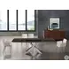 Icon Motorized Smoked And Polished Stainless Steel Extendable Dining Table