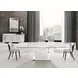Olivia Motorized White Extendable Dining Table