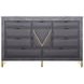 Symmetry Gray Upholstered Panel Bedroom Set