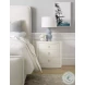 Oceana Textured Sandblasted White Oval Nightstand
