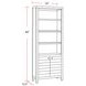 Tempe Grey Stone 32" Open Top Bookcase
