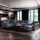 Traverse Ocean Blue Leather 58" Loveseat