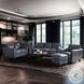 Traverse Ocean Blue Leather 82" Sofa