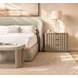 Loggia Aria and Beige Performance Fabric King Upholstered Shelter Bed