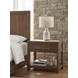 Harbor Drift Worn Saddle and Beige 1 Drawer Stone Top Open Nightstand