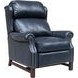 Thornfield Shoreham Blue Leather Push Thru The Arms Recliner with Nailhead Trim