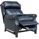 Thornfield Shoreham Blue Leather Push Thru The Arms Recliner with Nailhead Trim