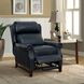 Thornfield Shoreham Blue Leather Push Thru The Arms Recliner with Nailhead Trim
