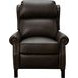 Thornfield Ashford Walnut Leather Push Thru The Arms Recliner with Nailhead Trim