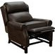 Thornfield Ashford Walnut Leather Push Thru The Arms Recliner with Nailhead Trim