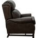 Thornfield Ashford Walnut Leather Push Thru The Arms Recliner with Nailhead Trim