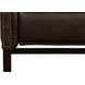 Thornfield Ashford Walnut Leather Push Thru The Arms Recliner with Nailhead Trim