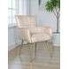 Thorpe Antique Ivory Leather Upholstered Surrey Armchair