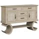Gwendolyn Cerused Taupe 2 Doors Server with USB Charging