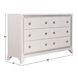 Cassie White 6 Drawer Dresser and Rectangular Mirror
