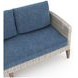 Carezza Dark Blue and Natural Upholstered 5 Piece Conversation Set