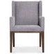 Linea Grey And Cerused Charcoal Upholstered Arm Chair Set of 2