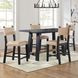 Aubrey Black and Beige Counter Height Chair Set of 2