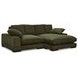 Plunge Dark Green 2 Piece Modular Sectional with Pillows