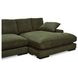 Plunge Dark Green 2 Piece Modular Sectional with Pillows