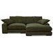 Plunge Dark Green 2 Piece Modular Sectional with Pillows