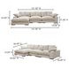 Plunge Cappuccino 3 Piece Modular Large Sectional with Pillows