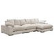 Plunge Cappuccino 3 Piece Modular Large Sectional with Pillows