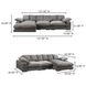 Plunge Charcoal 3 Piece Modular Large Sectional with Pillows