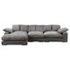 Plunge Charcoal 3 Piece Modular Large Sectional with Pillows