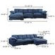 Plunge Navy 3 Piece Modular Large Sectional with Pillows