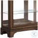 P021768 Brown Sliding Door Curio Cabinet