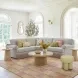 Darcy Travertine Round Outdoor Concrete Top Coffee Table