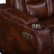 Chester Brown 74" Reclining Console Loveseat with USB Charging