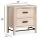 Amber Coast Sanibel Brown 2 Drawer Nightstand with USB Charging