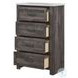 1457 Antique Grey And White Drawer Chest