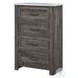1457 Antique Grey And White Drawer Chest